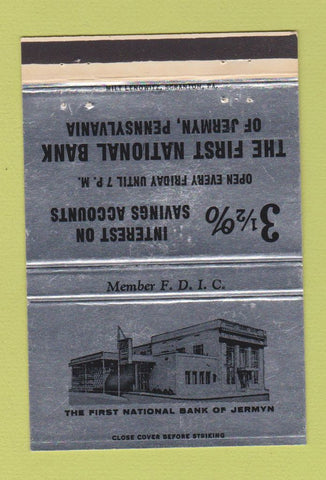 Matchbook Cover - First National Bank Jermyn PA 40 Strike