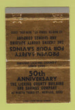 Matchbook Cover - Licking County Building Savings Newark OH WEAR 40 Strike