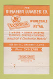 Matchbook Cover - Riemeier Lumber Cincinnati OH 40 Strike