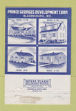 Matchbook Cover - Prince Georges Building Homes Bladensburg MD 40 Strike