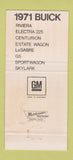 Matchbook Cover - 1971 Buick Cadillac Electra Bloomington IN 30 Strike