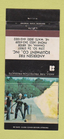 Matchbook Cover - Andersen Fire Equipment Ansul Omaha NE WEAR 30 Strike