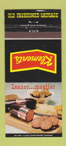 Matchbook Cover - Klement's Meats Sausage Milwaukee WI WEAR 30 Strike