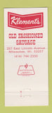 Matchbook Cover - Klement's Meats Sausage Milwaukee WI WEAR 30 Strike