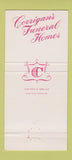 Matchbook Cover - Corrigan's Funeral Home Cleveland OH 30 Strike