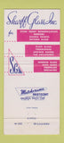 Matchbook Cover - Sharff Glass Canton OH 30 Strike