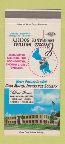 Matchbook Cover - Cuna Mutual Insurance Madison WI Hamilton ON 30 Strike