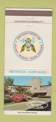 Matchbook Cover - Naval Medical Center Bethesda MD 30 Strike