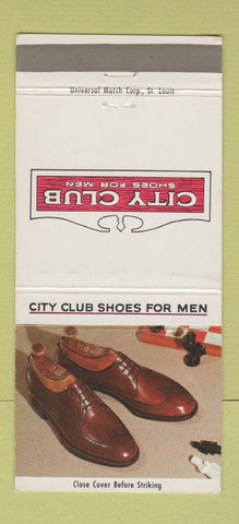 Matchbook Cover - City Club Shoes Men's Tucker's Roswell NM 30 Strike