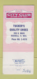Matchbook Cover - City Club Shoes Men's Tucker's Roswell NM 30 Strike