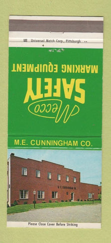 Matchbook Cover - Mecca Safety Marking ME Cunningham Ingomar PA 30 Strike