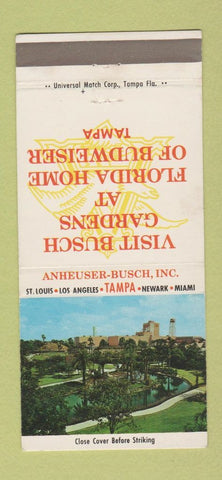 Matchbook Cover - Anheuser Busch Gardens Tampa FL 30 Strike