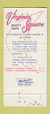 Matchbook Cover - Virginia Square Beauty Salon Arlington VA 30 Strike
