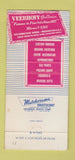 Matchbook Cover - Veerhoff Galleries Washington DC 30 Strike
