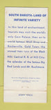 Matchbook Cover - South Dakota Tourism Wall Drug SD WEAR 30 Strike