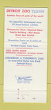 Matchbook Cover - Detroit Zoo MI polar bears 30 Strike
