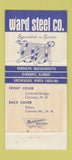 Matchbook Cover - Ward Steel Randolph MA Elmhurst IL WEAR 30 Strike