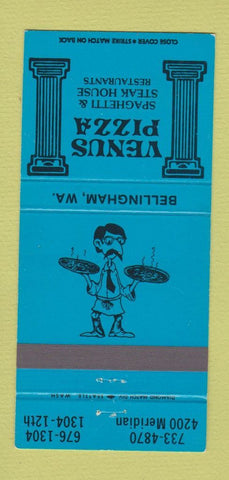 Matchbook Cover - Venus Pizza Bellingham WA 30 Strike