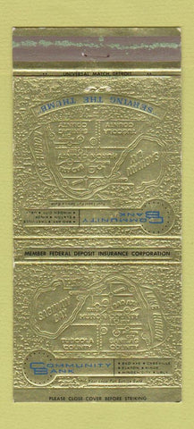 Matchbook Cover - Community Bank Bad Axe Caseville Elkton MI 30 Strike