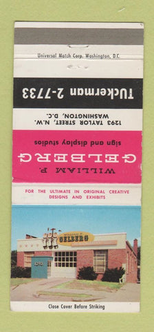 Matchbook Cover - William Gelberg Signs Washington DC 30 Strike
