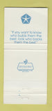 Matchbook Cover - South Boulevard Chrysler Plymouth Charlotte NC 30 Strike
