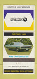 Matchbook Cover - 1969 Chrysler Canada Hardtop 30 Strike