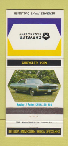 Matchbook Cover - 1969 Chrysler Canada Hardtop 30 Strike
