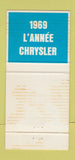 Matchbook Cover - 1969 Chrysler Canada Newport 30 Strike