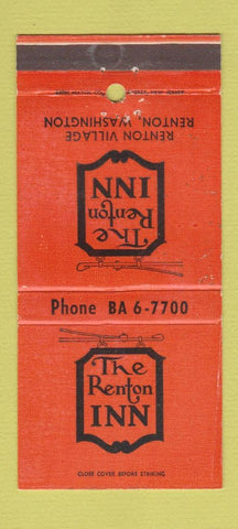 Matchbook Cover - Renton Inn Renton WA WEAR 30 Strike