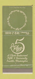 Matchbook Cover - Plaza 5 Restaurant Seattle WA 30 Strike