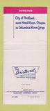 Matchbook Cover - Union Pacific Railroad Domeliner Portland OR 30 Strike