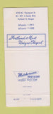 Matchbook Cover - Ross Hollywood Chapel Portland OR 30 Strike