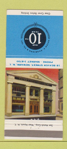 Matchbook Cover - Peter Pasbjerg Newark NJ Mortgages 30 Strike