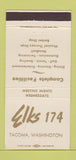 Matchbook Cover - Elks Lodge Tacoma WA 30 Strike