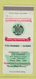 Matchbook Cover Washington Title Insurance Snohomish County Everett WA 30 Strike
