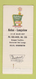 Matchbook Cover - Holiday Inn Kelso Longview WA WEAR 30 Strike