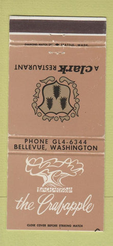 Matchbook Cover - Crabapple Restaurant Bellevue WA 30 Strike