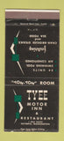Matchbook Cover - Tyee Motor Inn Olympia WA 30 Strike