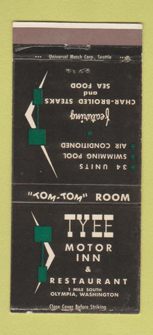 Matchbook Cover - Tyee Motor Inn Olympia WA 30 Strike