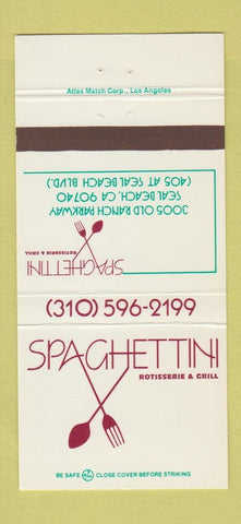 Matchbook Cover - Spaghetti Rotisserie Seal Beach CA 30 Strike