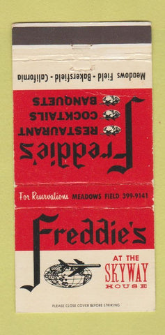 Matchbook Cover - Freddie's Restaurant Bakersfield CA WORN 30 Strike