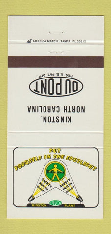 Matchbook Cover - DuPont Safety Kinston NC 30 Strike