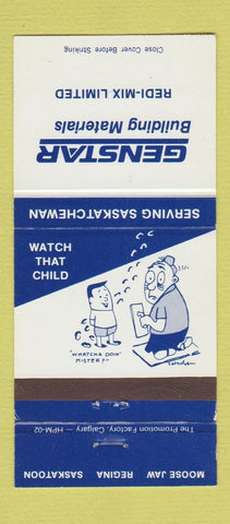 Matchbook Cover - Genstar Building Materials Regina Saskatoon SK 30 Strike