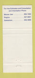 Matchbook Cover - Genstar Building Materials Regina Saskatoon SK 30 Strike