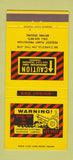 Matchbook Cover - Safety C&P Telephone VA Virginia call before digging 30 Strike