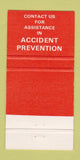 Matchbook Cover - Construction Safety Association Toronto ON 30 Strike