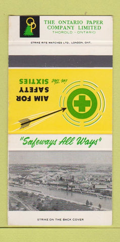 Matchbook Cover - Safety Ontario Paper Thorold ON WEAR SAMPLE 30 Strike