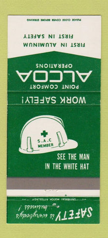 Matchbook Cover - Alcoa Safety Hard Hat 30 Strike