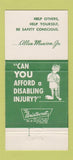 Matchbook Cover - Alcoa Safety Hard Hat 30 Strike