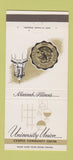 Matchbook Cover University Union Western Illinois University Macomb IL 30 Strike
